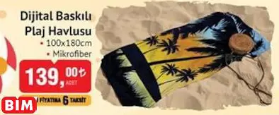 DİJİTAL BASKILI PLAJ HAVLUSU